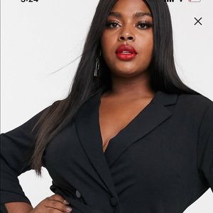 Asos tie waist Tux dress